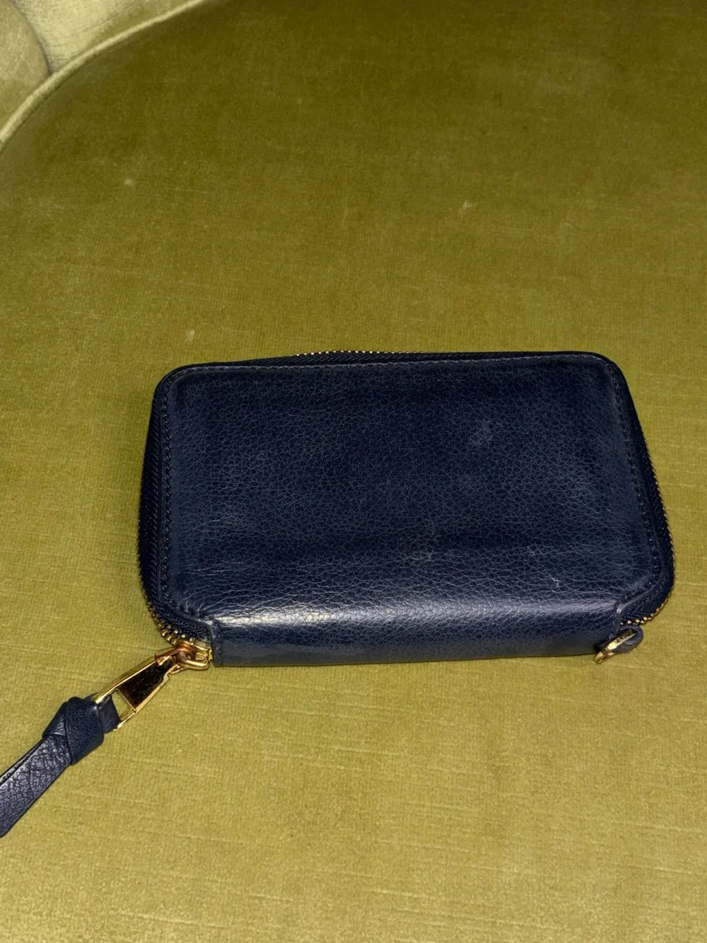 Tory Burch Women's Wallet Blue Leather Zip